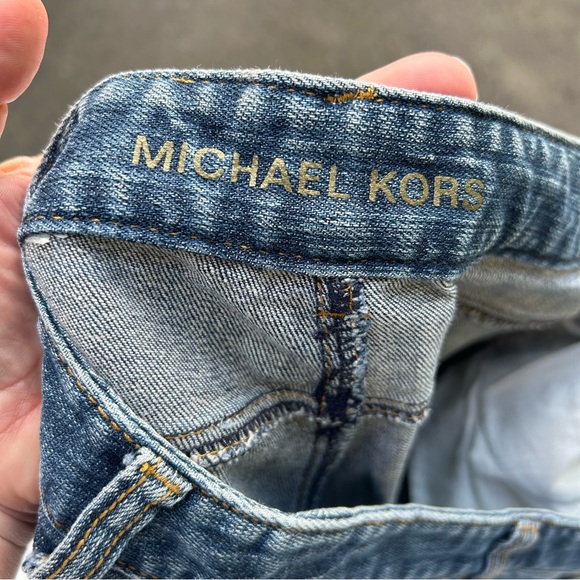 Michael Kors Women’s Jeans Sz 4 Wide Leg Cotton Medium Wash High Rise Pa… - Picture 11 of 14